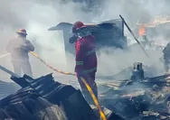 Empat Rumah Semi Permanen di Paniki Bawah Ludes Terbakar, Polsek Mapanget Gerak Cepat Amankan Lokasi
