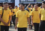 POLRESTA MANADO IKUTI OLAHRAGA BERSAMA POLDA SULUT, DIPIMPIN KAPOLDA IRJEN POL ROYCKIE HARRY LANGIE