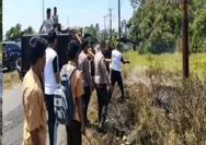 Sigap Cegah Meluasnya Api: Personel Polsek Beo dan Warga Berhasil Padamkan Kebakaran Lahan di Pantai BBC