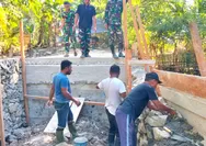Melalui Progran Karya Bakti Skala Besar, TNI Bersama Rakyat Bangun Jembatan Di Wilayah Binaan