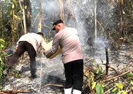 Sigap Atasi Api: Polres Talaud dan BNPB Berhasil Padamkan Karhutla 10 Hektar di Desa Sawang, Kerugian Capai Rp70 Juta