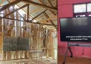 Viral Bantuan TV Layar Sentuh di SD Negeri Mboeng NTT: Sekolah Berdinding Bambu dan Belum Aliri Listrik
