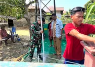 Babinsa Lakukan Pendamping Pembuatan Sumur Bor, Guna Penuhi Kebutuhan Air Bersih