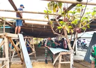 Koramil 08/Melonguane Turut Membantu Pembuatan Bansal Duka