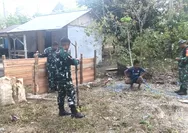 Satgas TMMD Wilayah Koramil Kabaruan Laksanakan Penggalian Titik Sumur Bor