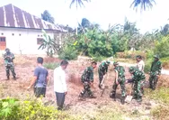 Satgas TMMD ke-130 Bersama Masyarakat Gali Lubang Sirkulasi Air Sumur Bor di Desa Mangaran