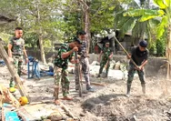 Satgas TMMD Ke-130 Bersama Masyarakat Gencarkan Penggalian Fondasi Tower Sumur Bor di SD Moronge