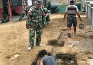 Satgas TMMD Laksanakan Penampalan Lubang Sirkulasi Air di Desa Kabaruan Timur