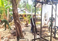 Dukung Ketersediaan Air Bersih, Satgas TMMD ke-130 Kodim 1312/Talaud Laksanakan Penggalian Fondasi Tower Air Sumur Bor SD Moronge