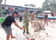 Dukung Pembangunan Sarana Air Bersih, Satgas TMMD ke-130 Kodim 1312/Talaud Angkut Material Sumur Bor di Desa Mangaran