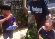 Viral! Bocah Asyik Makan Jajanan Tiba-tiba Ditampar dan Dijambak Pria, Warganet Minta Polisi Bertindak