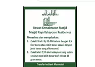TEKS Contoh Pengumuman Penerimaan Zakat Fitrah 2024 di Masjid untuk Warga, Simak Contoh Pemberitahuan Edaran Berikut