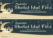 CONTOH Pamflet Sholat Idul Fitri 2024 CDR PNG Download Flyer Sholat Ied 1 Syawal 1445 H, Dapatkan Template yang Bisa Diedit di Sini