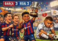 Barcelona Juara Piala Super Spanyol Usai Tumbangkan Real Madrid 3-2