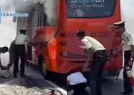 Bukan Petugas SPBU, Aksi Heroik Satpam BRI Ajibarang Gercep Selamatkan Bus Yang Terbakar di Depan Kantor Pakai APAR