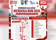 Jakarta Besok Pagi Tak Bisa Dilalui Seperti Biasa, 12 Jalan Ditutup karena Merdeka Run 2026