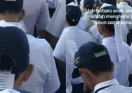 Viral Siswa Tempel Lirik di Punggung Teman saat Upacara, Lagu “Rukun Sama Teman” Jadi Sorotan