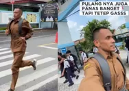 Guru di Bojonegoro Viral dengan Aksi 'Run to Work'