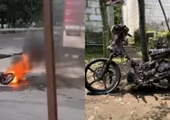 Motor Yamaha Fiz R Terbakar di Depan SPBU Semarang, Viral Usai Dugaan Petugas Tolak APAR