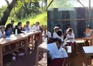 Keterbatasan Fasilitas, Siswa SD Tando Manggarai Barat Belajar Bergantian di Bawah Pohon