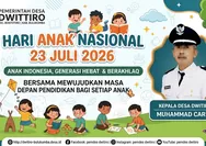 Peringati Hari Anak Nasional 2026, Pemdes Dwitiro Dorong Peningkatan Kualitas SDM Desa Melalui Pemerataan Akses Pendidikan