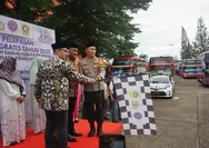 Dilepas Bupati, 32 Bus Angkut Pemudik Gratis ke Jawa Tengah