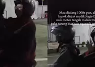 Viral suami ikat istri pakai sarung saat mudik motor, demi aman saat ngantuk