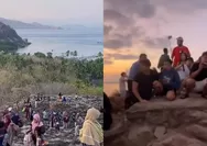 Momen wisatawan saling berpegangan di Pulau Padar saat terjadi gempa bumi: Jangan panik guys!
