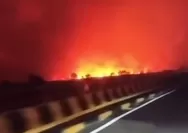 Langit merah membara karena api, kebakaran besar melanda tumbang nusa Kalteng