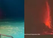 Sudah berada di Selat Sunda sehari sebelum erupsi, pemancing ini bagikan situasi detik-detik Gunung Anak Krakatau muntahkan lava pijar