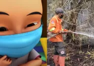 Saat Upin dan Ipin ikut bersuara soal dampak asap karhutla yang merebak dari Kalimantan-Sumatera