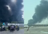 Kebakaran pabrik lampu Tangerang, asap hitam terlihat hingga Bandara Soetta: Penerbangan tetap normal