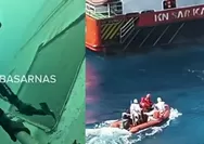 Detik-detik penyelam Basarnas Special Group pecahkan kaca Virgo Transport 8, evakuasi korban dari badan kapal yang karam
