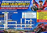 Daftar jalan yang ditutup saat parade MotoGP Mandalika 2026 di Mataram, catat jalur alternatifnya