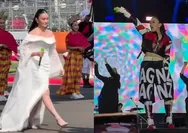 Mengintip gaya Agnez Mo di MotoGP Mandalika 2026, tampil anggun dengan gaun putih: Suaranya getarkan hati saat nyanyikan Indonesia Raya