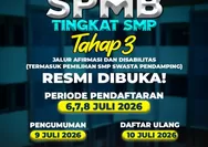 SPMB Tahap III SMP Negeri Tangsel Resmi Dibuka, Jalur Afirmasi, Disabilitas, dan Pilihan SMP Swasta Pendamping Mulai 6 Juli