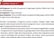 LEMBAR KERJA 3.1! KUNCI JAWABAN ANTROPOLOGI KELAS 11 HALAMAN 175 KURIKULUM MERDEKA Amatilah Kehidupan Masyarakat Sekitar di Tempat Tinggal Kalian