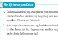 MARI UJI KEMAMPUAN KALIAN! KUNCI JAWABAN IPA KELAS 9 HALAMAN 129 KURIKULUM MERDEKA Tulislah Reaksi Netralisasi yang Terjadi Pada Saat Petani Mencampur