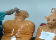 Viral Video 2 Pria Mirip Teletubbies Dibungkus Lakban, Pengunggah Tegaskan Bukan Pelaku Pencurian