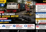 Kereta Petikemas Tabrak Sepeda Motor di Semarang, Satu Siswa SD Tewas dan Dua Korban Luka