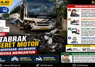 Kronologi Bus Tabrak dan Seret Motor di Jalan Denpasar-Gilimanuk, Sopir Diduga Mengantuk