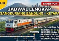 Jadwal Lengkap KA Sangkuriang Rute Bandung - Cipeundeuy - Tasikmalaya - Ciamis - Banjar - Kroya - Ketapang, Periode 21–31 Juli 2026