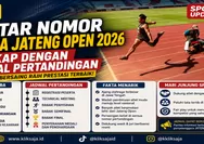 Daftar Nomor Lomba Jateng Open 2026 Lengkap dengan Jadwal Pertandingan Terbaru
