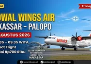 Jadwal Pesawat Wings Air Makassar–Palopo 1–7 Agustus 2026, Lengkap Jam Penerbangan, Harga Tiket, dan Cara Beli