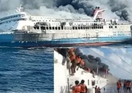 Kapal KM Mutiara Sentosa II Terbakar Hebat di Perairan Sumenep, Ratusan Penumpang Masih Dalam Proses Evakuasi
