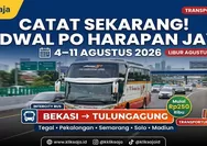Catat Sekarang! Jadwal PO Harapan Jaya 4 – 11 Agustus 2026 untuk Libur Agustusan Rute Bekasi - Tegal - Pekalongan - Semarang - Solo - Tulungagung 