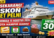 Cek Sekarang! Promo Diskon Tiket Kapal PELNI 30 Persen Berlaku sampai 15 Agustus 2026, Simak Syaratnya