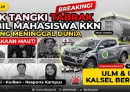 Truk Tangki dan Mobil Pikap Bertabrakan di Tanah Bumbu, Mahasiswa KKN Jadi Korban, Simak Kronologinya