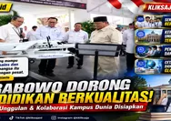 Prabowo Dorong Pendidikan Berkualitas, Sekolah Unggulan Berkurikulum IB dan Kolaborasi Universitas Dunia Disiapkan