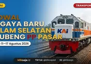 Cek Rute KA Gaya Baru Malam Periode 11 - 17 Agustus 2026 Rute Pasar Senen -  Pegadenbaru - Haurgeulis - Jatibarang - Arjawinangun -Gubeng